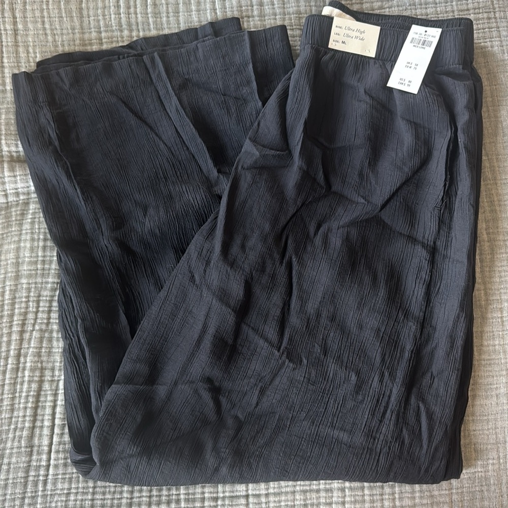 AF ultra high ultra wide pull on pants / M long